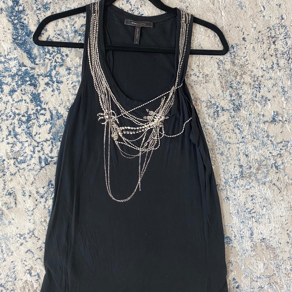 BCBGMaxAzria tank top in black, size medium